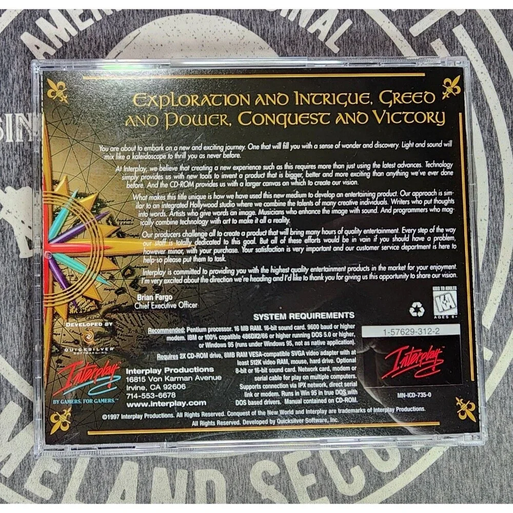 Conquest of the New World Big Box Vintage PC Game CD Included